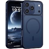 SUPFINE Magnetic for iPhone 18 Pro Case/iPhone 17 Pro Case Dark Blue | (Compatible with MagSafe)(Military Grade Drop Protection)(Camera Protection)Translucent Matte Phone Cover