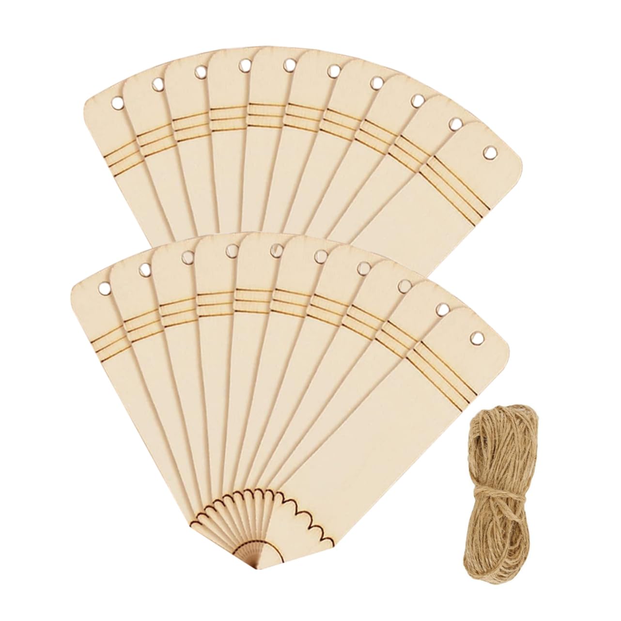 KONTONTY 20pcs Blank Wooden Bookmarks Pencil Shaped DIY Craft Tags for Decorating Sturdy Unfinished Wood for Students Writers and Creative Projects