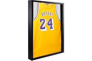 1DOT2 Jersey Frame Display Case Large Shadow Box 20x30 Sports Jersey Display Frame with Pine Wood Acrylic and Metal Hanger for Football Baseball Basketball Soccer Hockey Uniform,Black