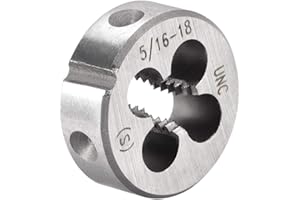 uxcell 5/16-18 UNC Round Die, Machine Thread Right Hand Threading Die, Alloy Tool Steel Screw Thread Cutting Die