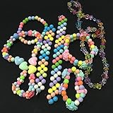 Beaded bracelets lanyard DIY Jewelry for Children Necklace and Bracelet Crafts Multi Colors shape 420+ Count Set (16grid, light)