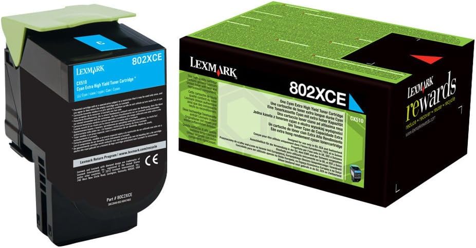 Lexmark 80C2XCE Laser Toner for CX510DE - Cyan