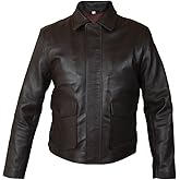 Flesh & Hide F&H Men's Indiana Jones Harrison Genuine Leather Jacket