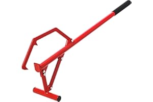 GarveeLife 51 in Timberjack, Adjustable Log Lifter, Heavy Duty Steel Log Roller Cant Hook Tool with 11 in Non-Slip Grip Handle, Logging Tool for Rolling and Raising Up The Logs, Red