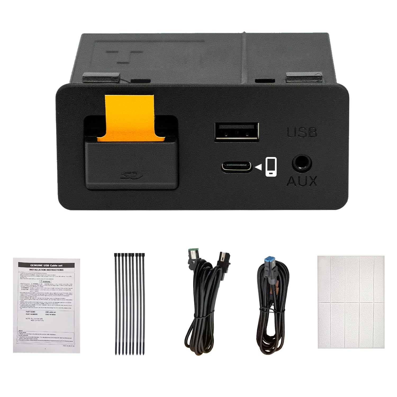 HMYC Mazda Carplay and Android Auto Retrofit Kit, TK78-66-9U0C OEM Media Hub Fits to MZD Connect System, Compatible with Mazda 2/3/6/CX3/CX5/CX9/MX5 2015-2020 Year(Type-c Fast Charging Interface)