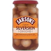 Sarsons Medium &amp; Tangy Silverskin Onions 460g (Pack of 1)