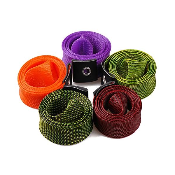 Isafish-Braided-Fishing-Rod-Covers-Sock-Spinning-Casting-Rod-Bundle-Sleeve-Expandable-56ft-Fishing-Gloves-Protector-BlackGreen
