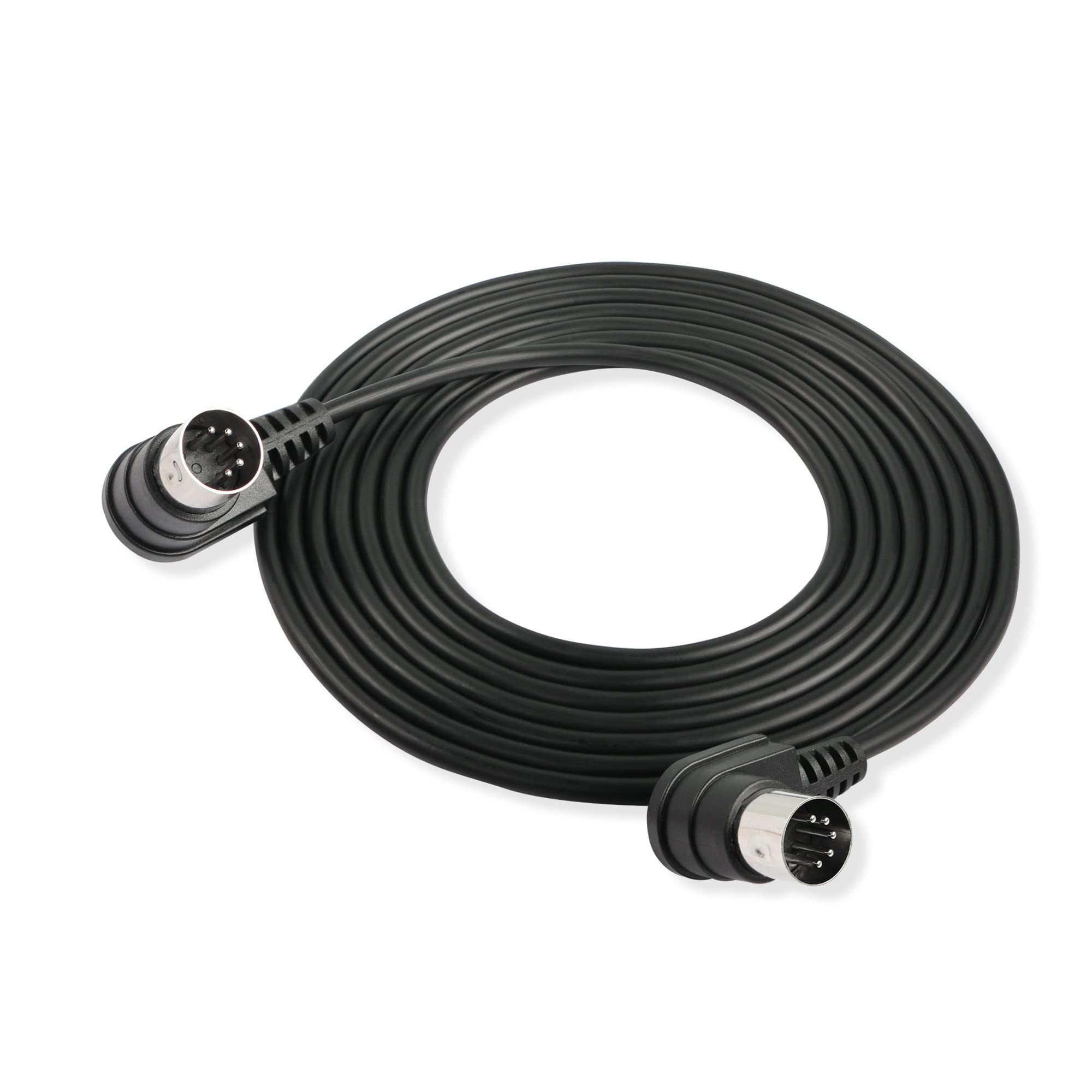 GINTOOYUN Right Angle 5-Pin DIN MIDI Cable Right Angle 90 Degree DIN 5 PIN Male to Right Angle 90 Degree DIN 5 PIN Male MIDI Audio Cable for Music Mixer,MIDI Device,MIDI Keyboard,etc. (3M)