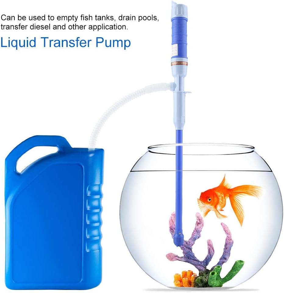 Battery-Operated Liquid Transfer Pump Electric Liquid Transfer Siphon Pump Hand Fuel Transfer Pumps with Bendable Suction Tube for Gas Oil Diesel(Blue) - Image 4