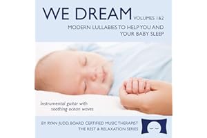 2-Disc Lullaby CD Set - We Dream: Volumes 1 and 2 - Helps You and Your Baby Fall Asleep - Soothing Music with White Noise