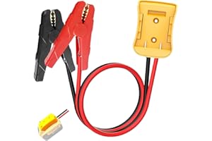 Govel 20V Jumper Cables Adapter for Dewalt- 2FT 8AWG Purple Copper, Large Clamps, Portable Battery Starter Auto Booster Cables for Cars/Lawn Mower/Tools, 200°C Heat Resistant (Battery Not Included)