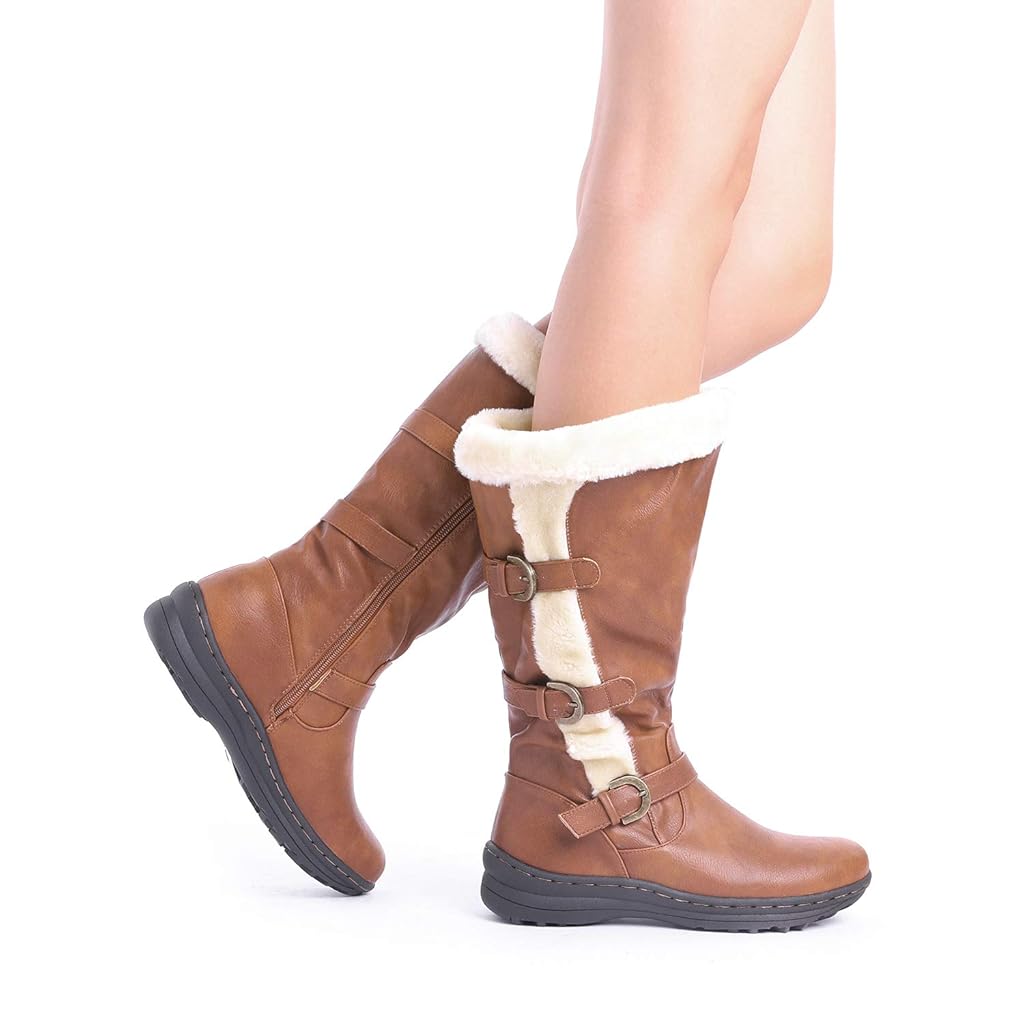 wide calf fur lined boots