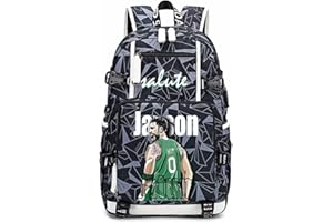 fanwenfeng Basketball Player Star Tatum Multifunction Backpack Travel Student Backpack Fans Bookbag for Men Women (Style 6)