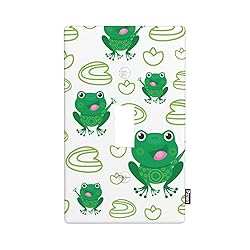 Pznen Frog Single Toggle Switch Plates Cute Frogs