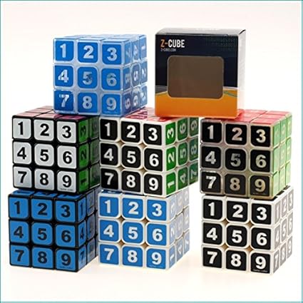 Jden Sudoku Cube-Brain Teaser- Printed Cube-Get Free Promotional Alphabet Cube (Multicolor)