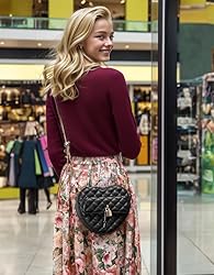 lola mae Heart Shape Satchel Crossbody Purse for