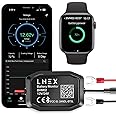 LNEX Bluetooth Battery Monitor，Wireless 12V 24V Automotive Battery Load Tester with Charging & Cranking Test & Alarm for Solar Power Systems/RVs/Motorcycles/Boats/Cars/Trucks