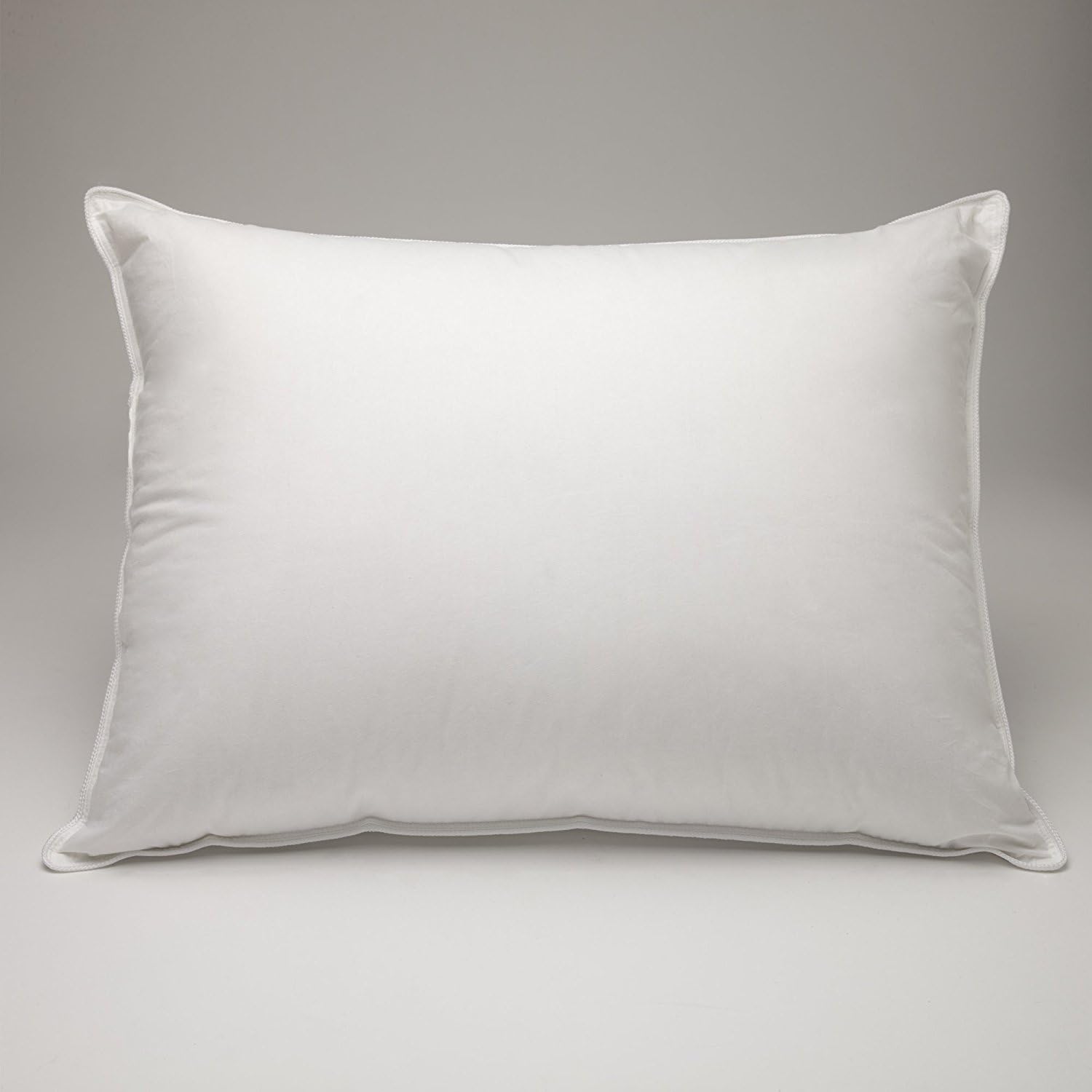 FineFeather 550 Fill Power Goose Down with 233 Thread Count Cotton Fabric Sleeping Pillow, Standard Size - White