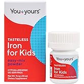 Tasteless Iron for Kids + Toddlers- 4-Month Supply- No Sweeteners, Flavors or Preservatives. Add to Beverages or Food. Pure, Flavorless Children's Iron Supplement.