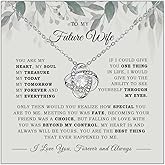 Chiside to My Future Wife & Fiance Necklace - Engagement Love Knot Jewelry for Bride To Be
