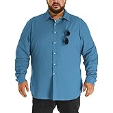 HOdo Big and Tall Mens Cotton Button Down Shirt 3XL-6XL