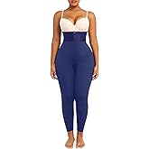 SHAPELLX Women High Waist Leggings Tummy Control ElasticFuse Waistband Shaping Leggings Waist Trainer Yoga Pants