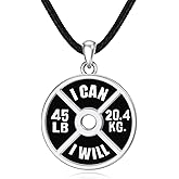 MONGAS Dumbbell Necklace 925 Sterling Silver Gym Necklace for Men Weight Necklace Dumbbell Jewelry for Men Gym Lovers