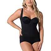 Leonisa CoreSculpt – Plunge Back Classic Sculpting Body Shaper, Women’s Tummy Control Bodysuit with Firm Compression