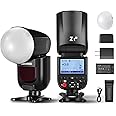 NEEWER Upgraded Flash Diffuser Speedlight Softbox Collapsible 2 Pack, (5.9/15cm Octagon, 6x5 Rectangular) For Z2 Z1 V1 Round Head Flashes And Compatible With Godox Sony Nikon Canon Flash, NS5P - Tamaño 5.9