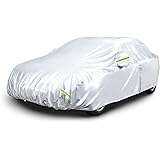 Amazon Basics Silver Weatherproof Car Cover - 150D Oxford, Sedans up to 170"