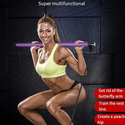 Ming Yang Exercise Resistance Band Yoga Pilates Bar Kit Portable