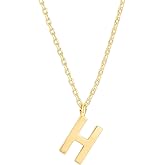 PAVOI 14K Gold Plated Initial Necklace | Letter Necklaces for Women