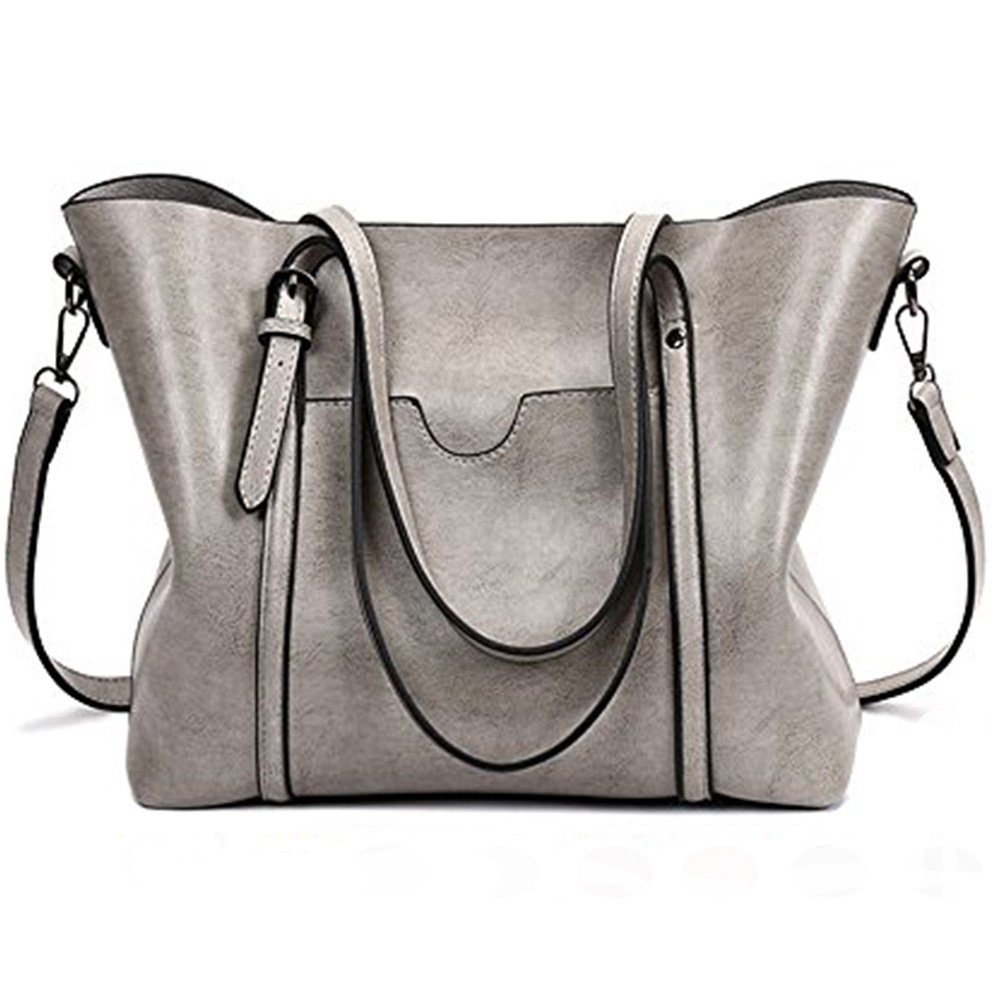 FiveloveTwo Ladies All-match Top-Handle Bags Crossbody Hobo Shoulder Satchel Tote Bags Shopper Clutch Handbags Purse for Women grey(Size: 5)