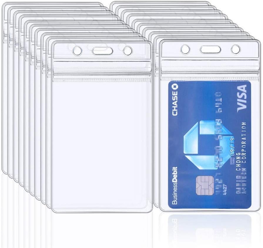 QincLing 20 PCS ID Badge Covers