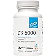 XYMOGEN D3 5000 - Bioavailable Vitamin D3 5000 IU (125 mcg) - High Potency Vitamin D Supplement to Support Immune Health, Bone + Heart Health (180 Softgels)