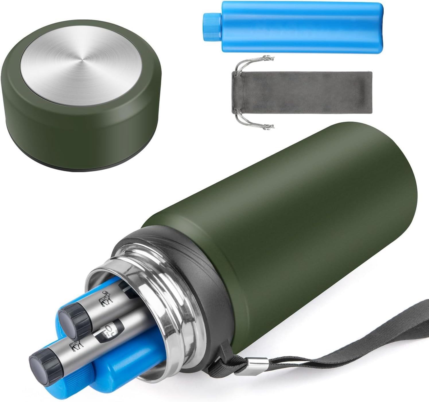 Aukuoy 72H Insulin Pens Cooler Travel Case: Portable Insulin Cooler case with 2 Ice Biogel Bottles and Pen Bags