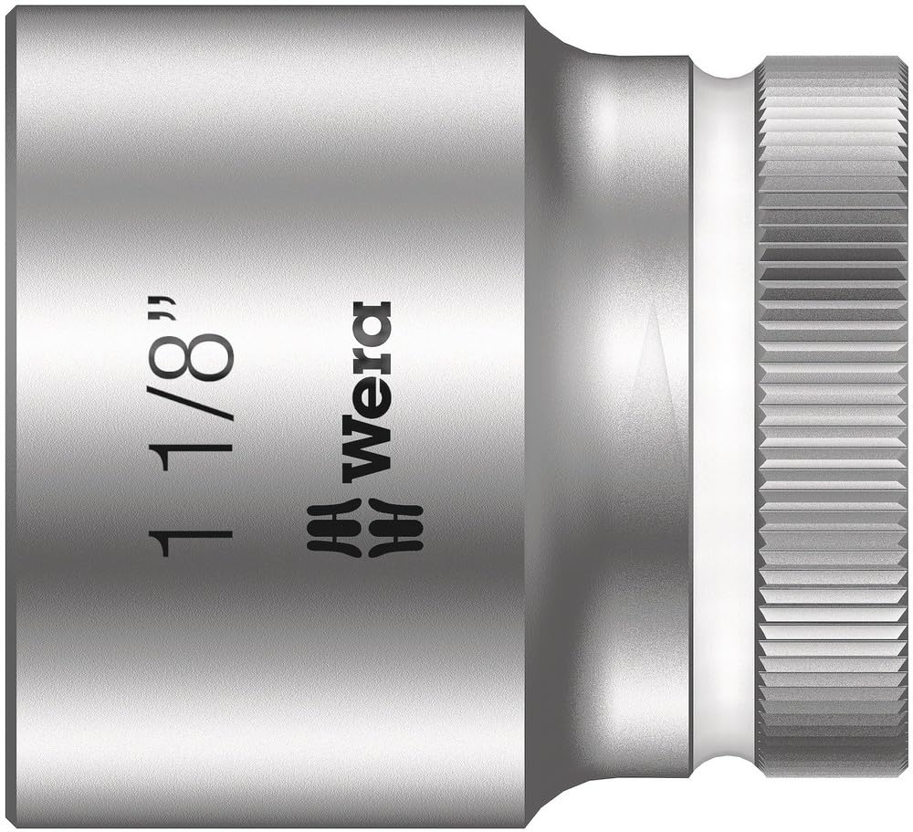 Wera 05003633001 1 1/8-Inch 8790 HMC Zyklop Socket with Hexagon Drive - Silver