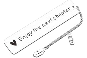 ACCOLIAMBER Bookmark with Chain 2024 Inspirational Graduation Retirement Wedding Christmas Anniversary Birthday Gifts for Women Men Her Him Boy Girl Kid Book Lover Boss Coworker Leaving Promotion New Dad Mom Gift