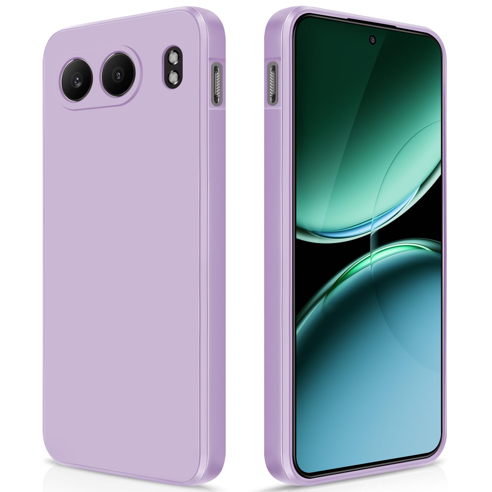 GiiYoon Case Compatible with OnePlus Nord 4, Silky-Soft Touch Full-Body Protective Phone Silicone Case, Shockproof Cover with Microfiber Lining, Purple