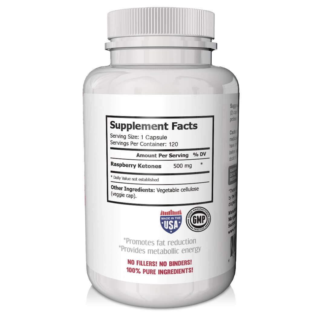 Raspberry Ketones 500mg Fresh Weight Loss And Fat Burning Supplement