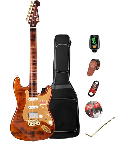 【メンテナンス済み】美品　Bullfighter D-190 エレキギ Amazon.com: Bullfighter Electric Guitar with Tiger Stripe Flamed