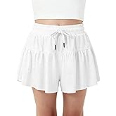 Stelle Butterfly Shorts Girls with Pocket Athletic Flowy Short 2 in 1 Dance Cheer Running Tennis Sports Skort 4-15 Years