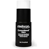 Mehron Makeup CreamBlend Stick | Face Paint, Body Paint, & Foundation Cream Makeup | Perfect for Halloween .75 oz (21 g) (White)