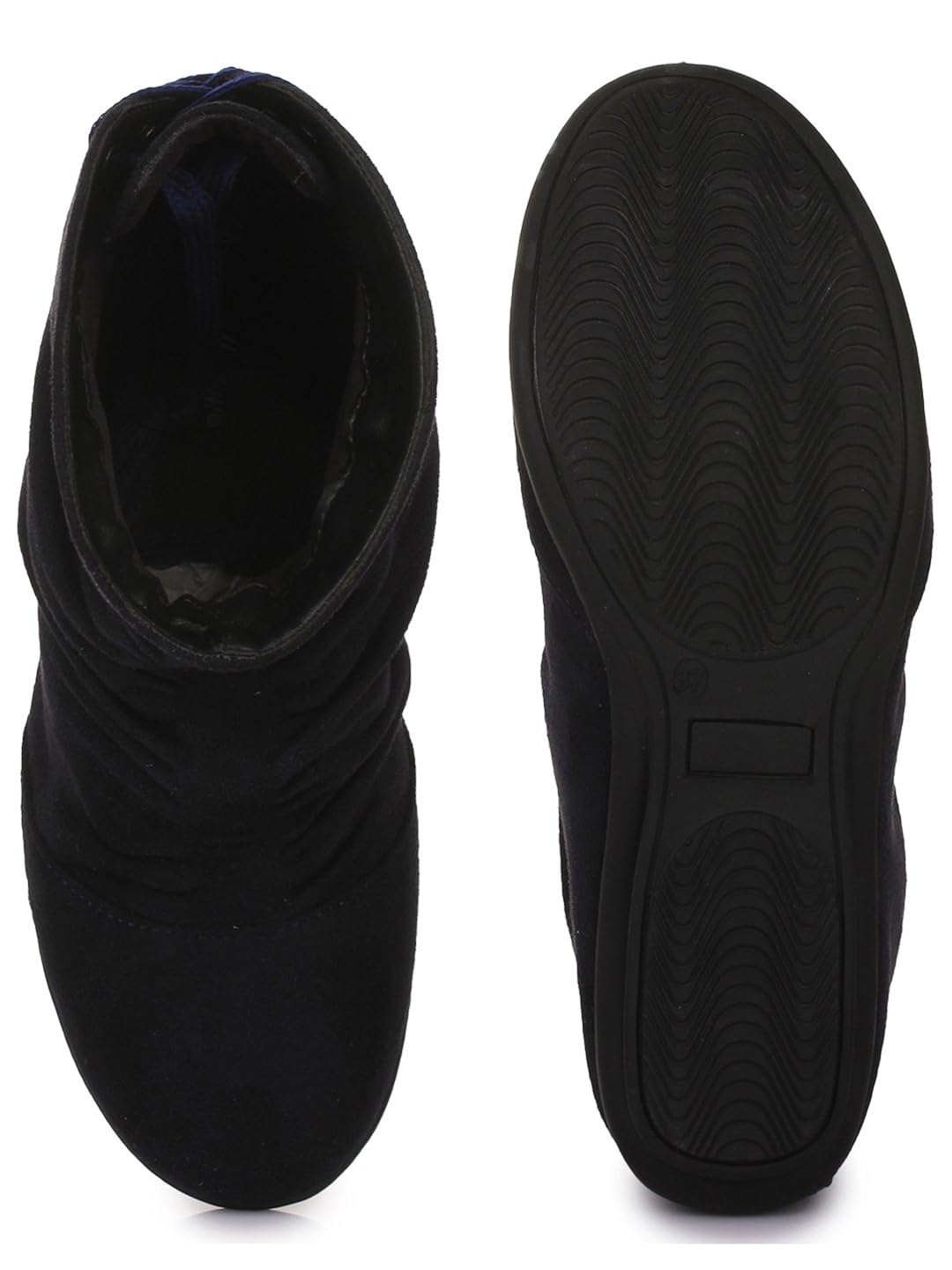 bruno manetti women navy suede leather boots