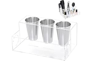 Hair Tool Organizer | Countertop Blow Dryer Holder,Multifunctional Acrylic Hair Brush Storage Box for Bathroom, Vanity, Kitch