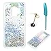 S9 Case, Galaxy S9 Case Clear 3D Moving Bling Sparkle Glitter Quicksand Star Flowing Liquid Slim Fit Soft TPU Shockproof Protective Cover for Sumsung Galaxy S9 Case with Data Cable Plug & Pen, Totem