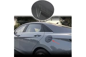 BOYOUS ABS Carbon Fiber Grain Car Gas Fuel Tank Cap Cover Oil Filler Cover Door Decoration Exterior Trim Sticker Accessories For Hyundai Elantra 2021 2022 2023