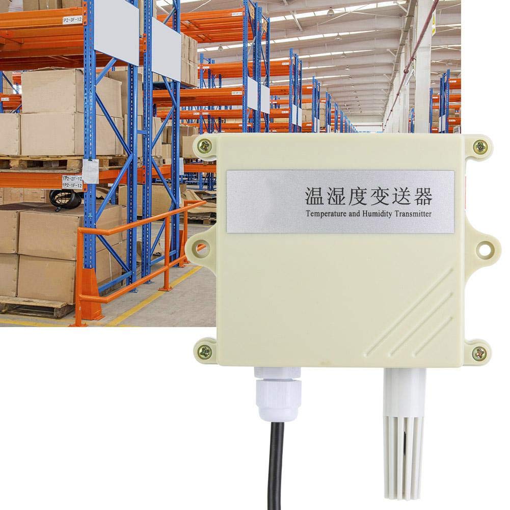 Focket Temperature Sensor, 4-20mA High Precision IP65 Waterproof Wall Mounted Temperature and Humidity Collector Transmitter/Sensor Hygrometer Thermometer Humidity Environment Test for Greenhouses