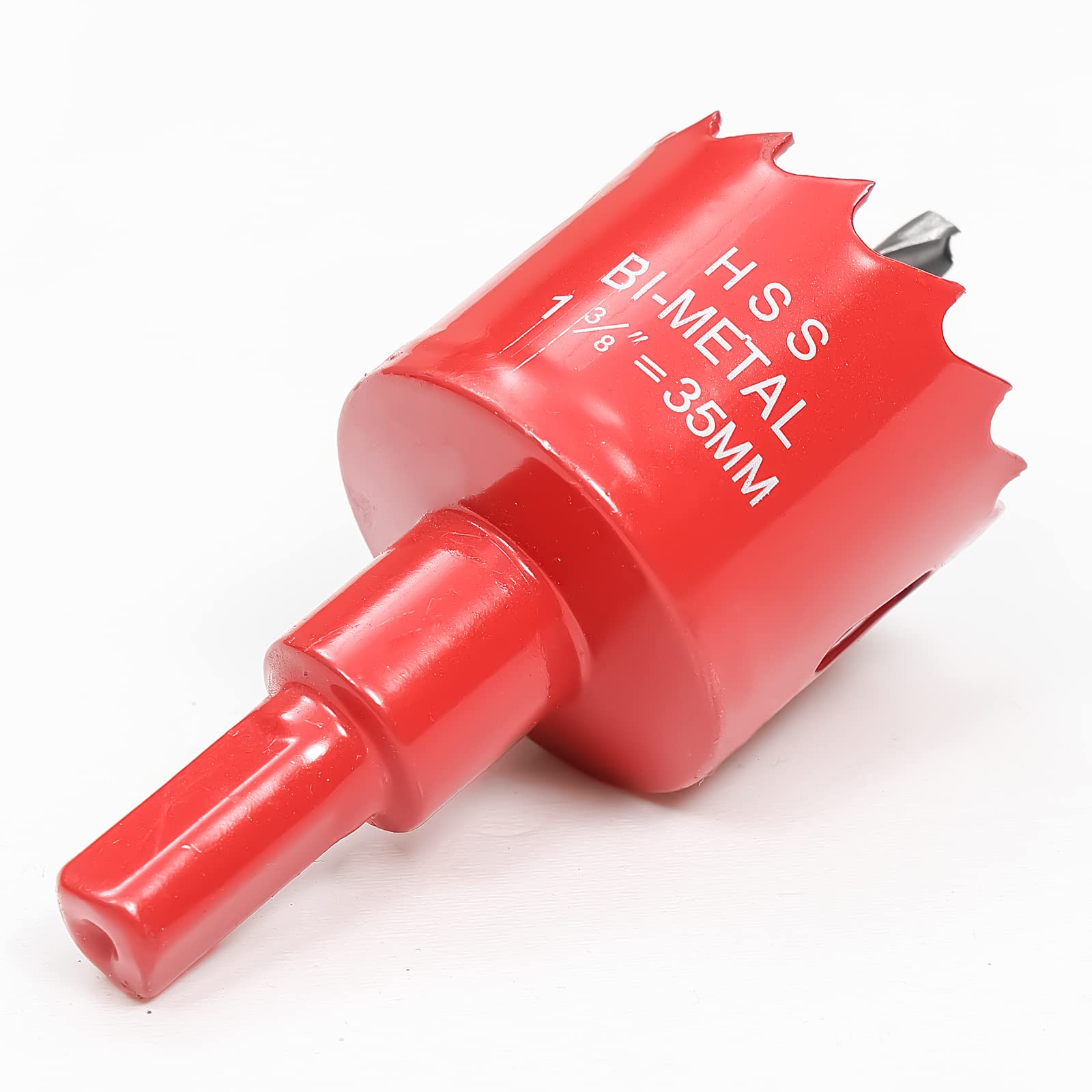 35mm Hole Saw for Wood, HSS Bi-Metal Hole Cutter for Pipe Vent, Separate Drill Bit with Hex Shank, ideal for Cutting Plasterboard, Timber, Perspex and Plastic — image 1