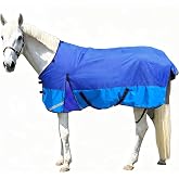 1200D 30-60&deg;F Fall Turnout RAIN Sheet,No‑Fill,Reflective Tape,DarkBlue72'' | Ripstop Waterproof Shell(0g No-Fill)Ideal for Mild Winter&amp;Outdoor Pasture,Breathable